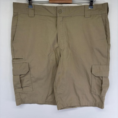 古着 ディッキーズ Dickies パンツ チノ カーゴ ワンポイントロゴ ハーフ ショート 半ズボン ジッパーフライ w38 ベージュ系 メンズ