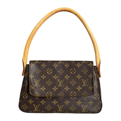 ルイヴィトン ミニルーピング モノグラム ハンドバッグ モノグラムキャンバス M51147 ブラウン レディース LOUIS VUITTON 中古