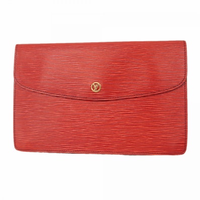 【6dc3711-k】ルイヴィトン クラッチバッグ エピ モンテーニュ27 M52657 カスティリアンレッド【中古】レディース