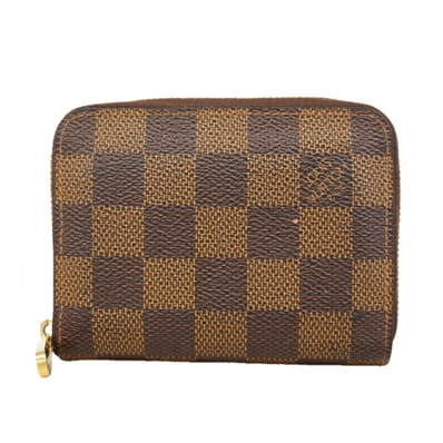【6de5729】ルイヴィトン コインケース ダミエ ジッピーコインパース N63070 エベヌ【中古】レディース