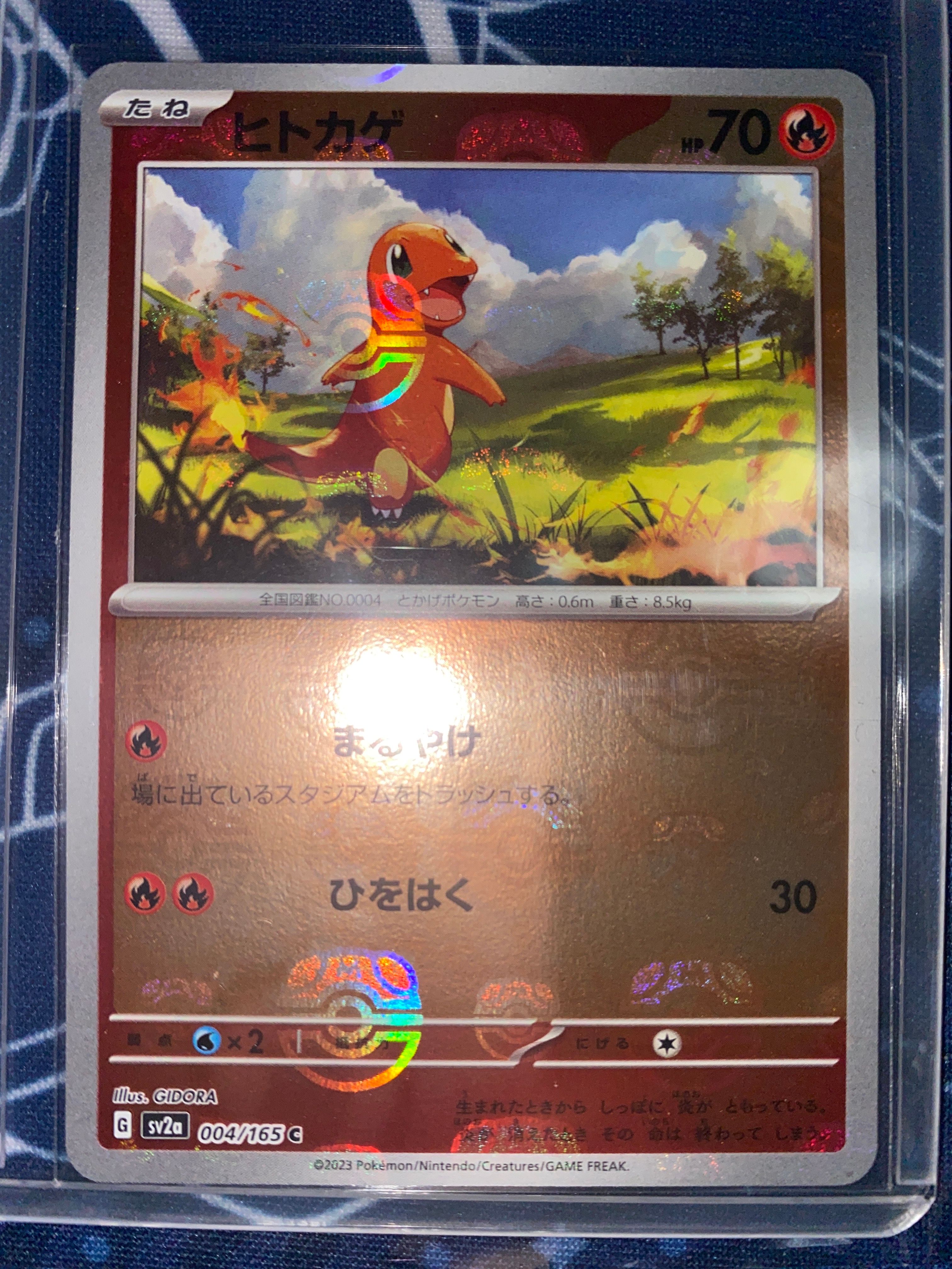ヒトカゲ C: マスターボールミラー[SV2a 004/165](強化拡張パック「ポケモンカード151」)