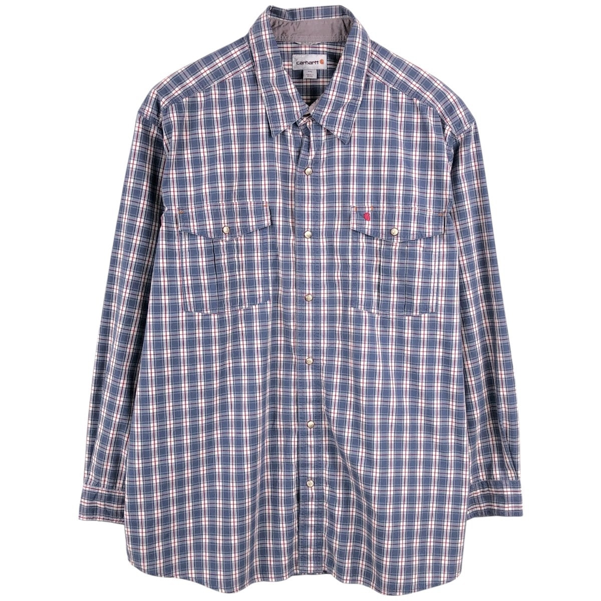 古着 カーハート Carhartt RELAXED FIT チェック柄 長袖 ワークシャツ メンズXXL相当/eaa662782
