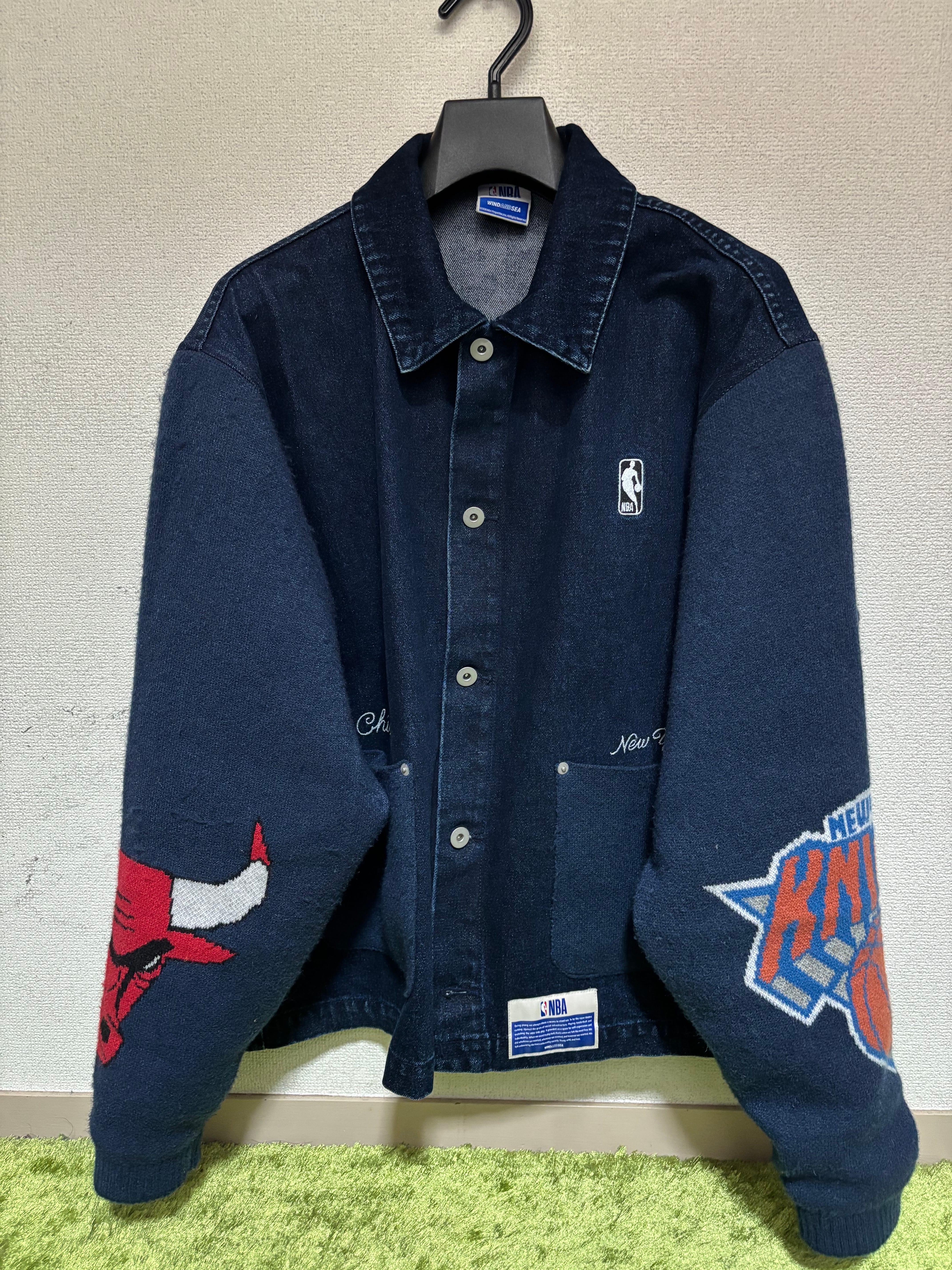 ウィンダンシー x NBA ジャカード ニット コンボ ジャケット "ブルズ ニックス"