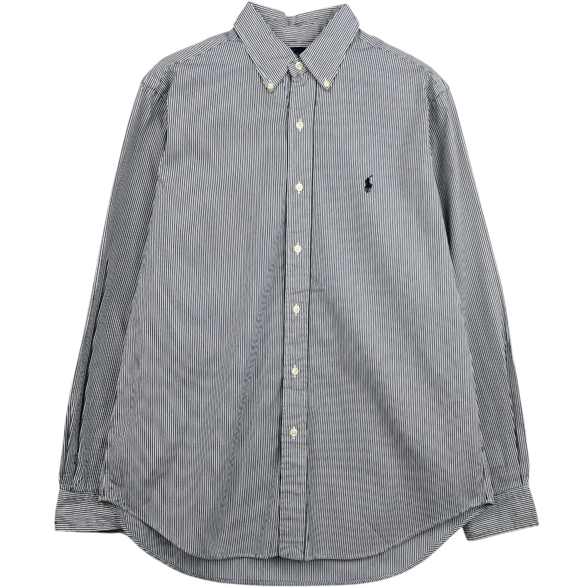 古着 ラルフローレン Ralph Lauren CLASSIC FIT クラシックフィット ストライプ柄 長袖 ボタンダウンストライプシャツ メンズXL相当/eaa642835