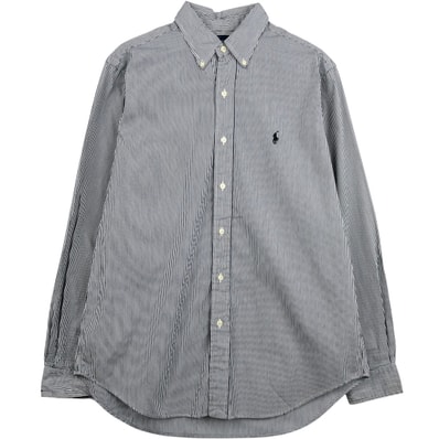 古着 ラルフローレン Ralph Lauren CLASSIC FIT クラシックフィット ストライプ柄 長袖 ボタンダウンストライプシャツ メンズXL相当/eaa642835