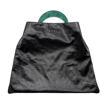 MARNI マルニ ヴェニス VENICE 2WAY ハンドバッグ
ホーボー パテントレザー ミディアム ブラック レディース
【中古】