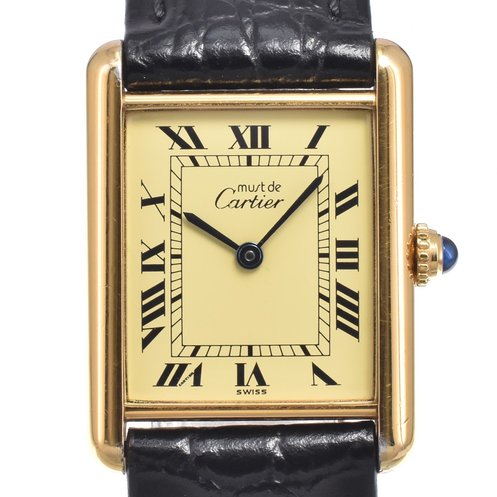 カルティエ CARTIER 590005 マストタンク ゴールド クォーツ ユニセックス 箱・保証書付き 腕時計 O#151402