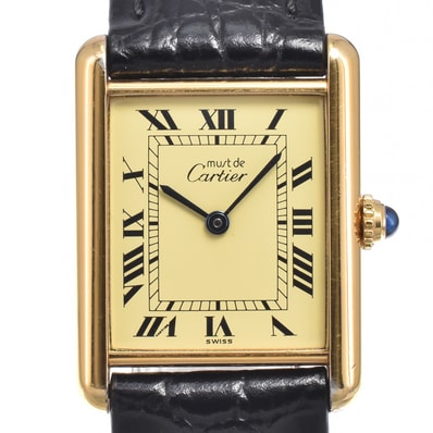 カルティエ CARTIER 590005 マストタンク ゴールド クォーツ ユニセックス 箱・保証書付き 腕時計 O#151402