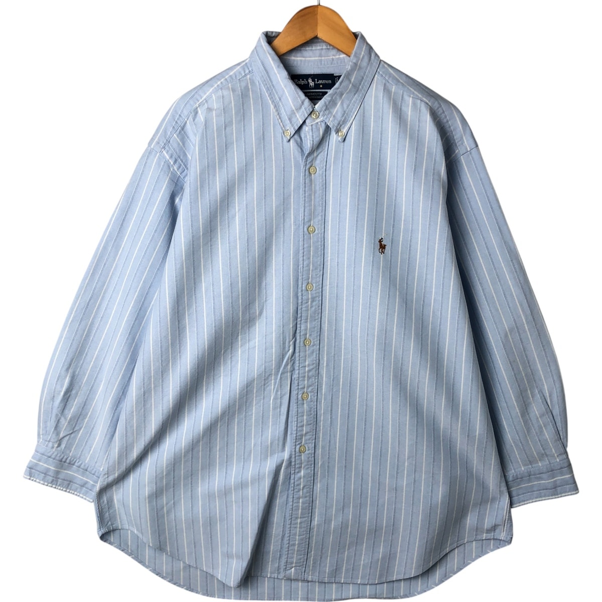 古着 ラルフローレン Ralph Lauren YARMOUTH マルチストライプ 長袖 ボタンダウンストライプシャツ メンズXL相当/eaa548005