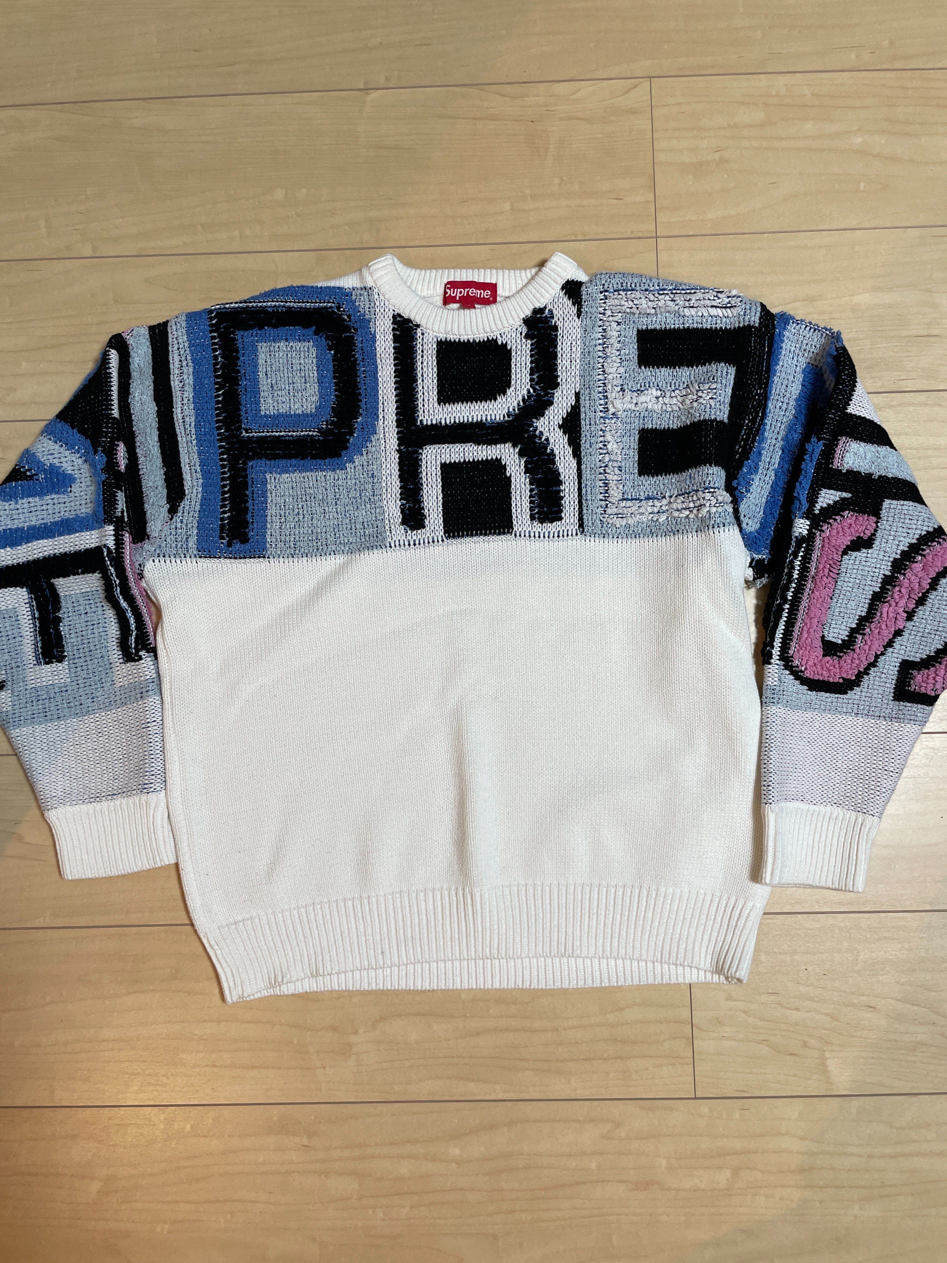 Supreme Chenille Logo Sweater "White"
