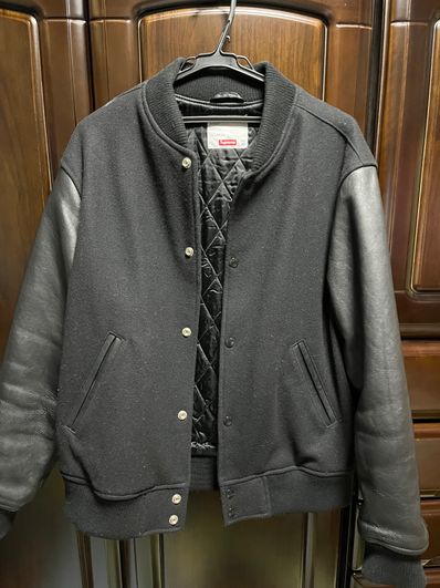 Supreme Motion Logo Varsity Jacket "Black"