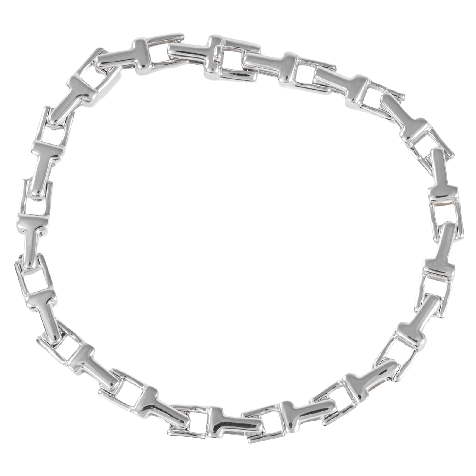 TIFFANY&Co. ティファニー ティファニーT ナロー チェーン ブレスレット スターリングシルバー シルバー【中古】