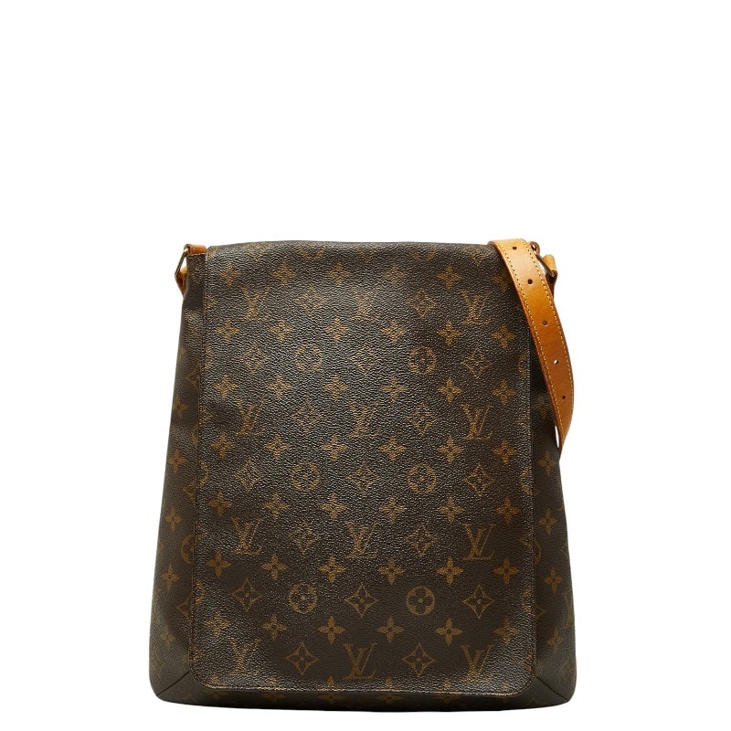 ルイ ヴィトン モノグラム ミュゼット 斜め掛け ショルダーバッグ M51256 ブラウン PVC レザー レディース LOUIS VUITTON 【中古】