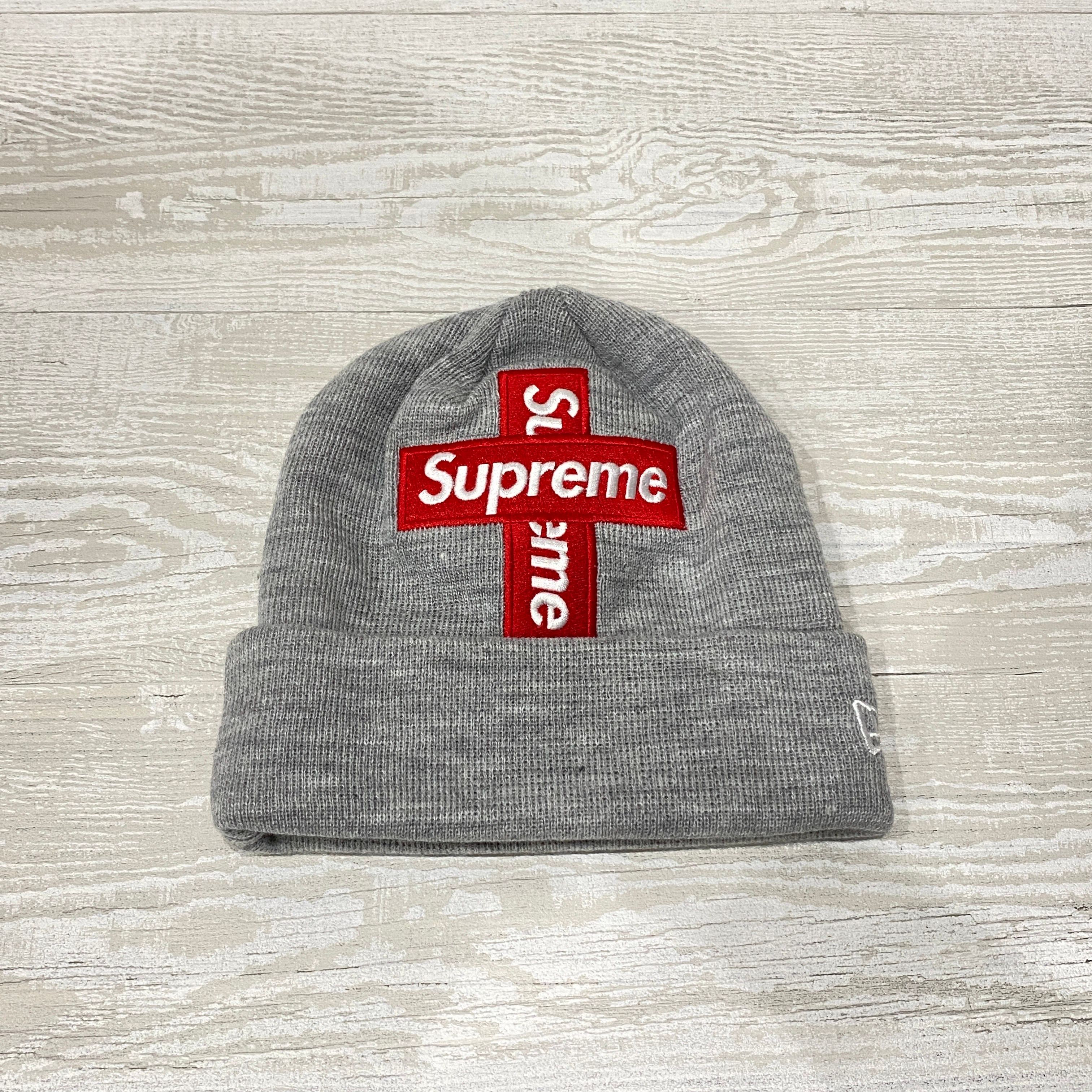 Supreme New Era® Cross Box Logo Beanie "Grey"