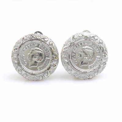 シャネル CHANEL イヤリング マドモアゼル メタル シルバー レディース【中古】 e62035a