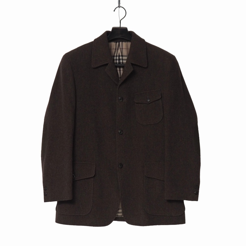 ■美品■BURBERRY バーバリー ジャケット サイズL エルボーパッチ 裏ノバチェック柄 ブランド古着【中古】20261008/RB1237