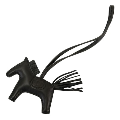 【渋谷並木橋店】HERMES エルメス バッグチャーム ロデオ PM タッチ ソーブラック SO BLACK 黒 (ブラック) アニョーミロ(ラム)/クロコダイル アリゲーターマット Z刻印 新品同様【中古】