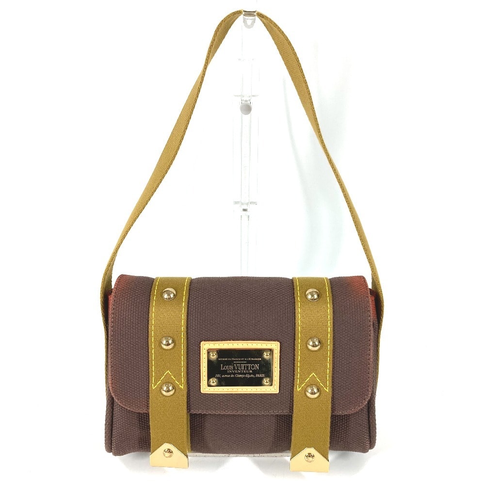 ルイヴィトン LOUIS VUITTON サックラバ サック ラバ M40072 アンティグア カバン 斜め掛け フラップ ショルダーバッグ キャンバス ブラウン