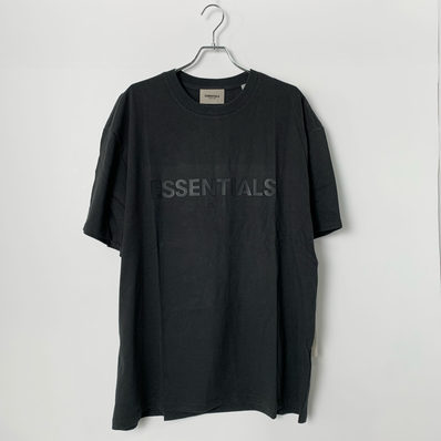 FEAR OF GOD ESSENTIALS 3D Silicon Applique Boxy T-Shirt "Black"