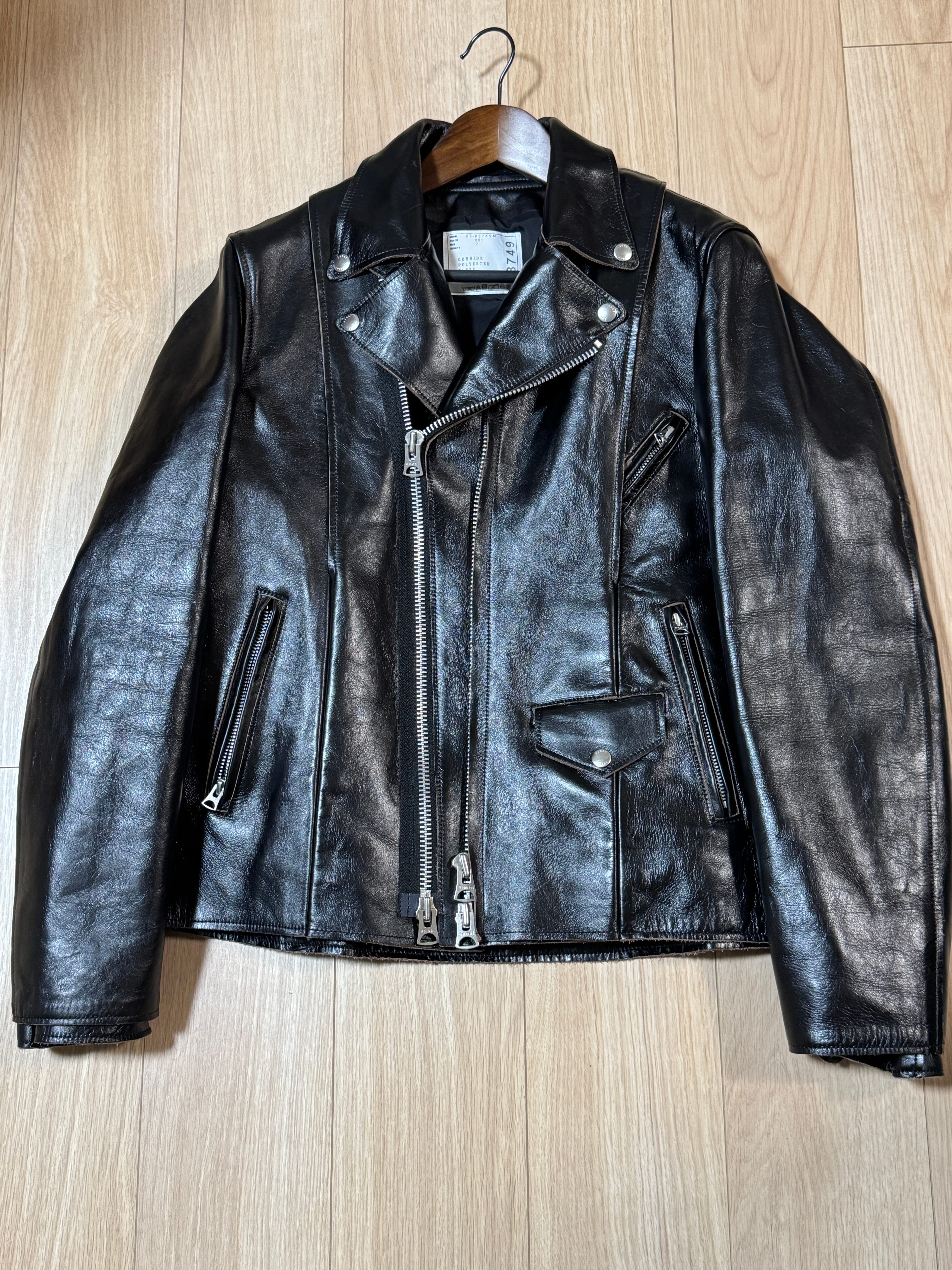 sacai Leather Riders Jacket "Black"