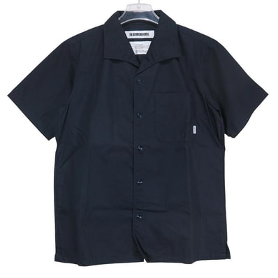 NEIGHBORHOOD ネイバーフッド 20SS STROKE/C-SHIRT.SS 201AQNH-SHM01 ストローク シャツ ショートスリーブ ネイビー 半袖 サイズS