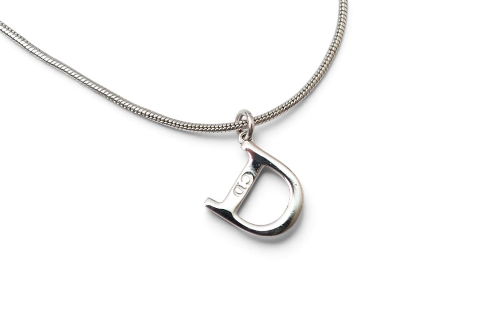 クリスチャンディオール ネックレス Christian Dior Dロゴ/シルバー【中古】