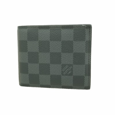 【6hd3941】ルイヴィトン 財布 ダミエ・グラフィット ポルトフォイユアメリゴNM N60053 ブラック グレー【中古】メンズ
