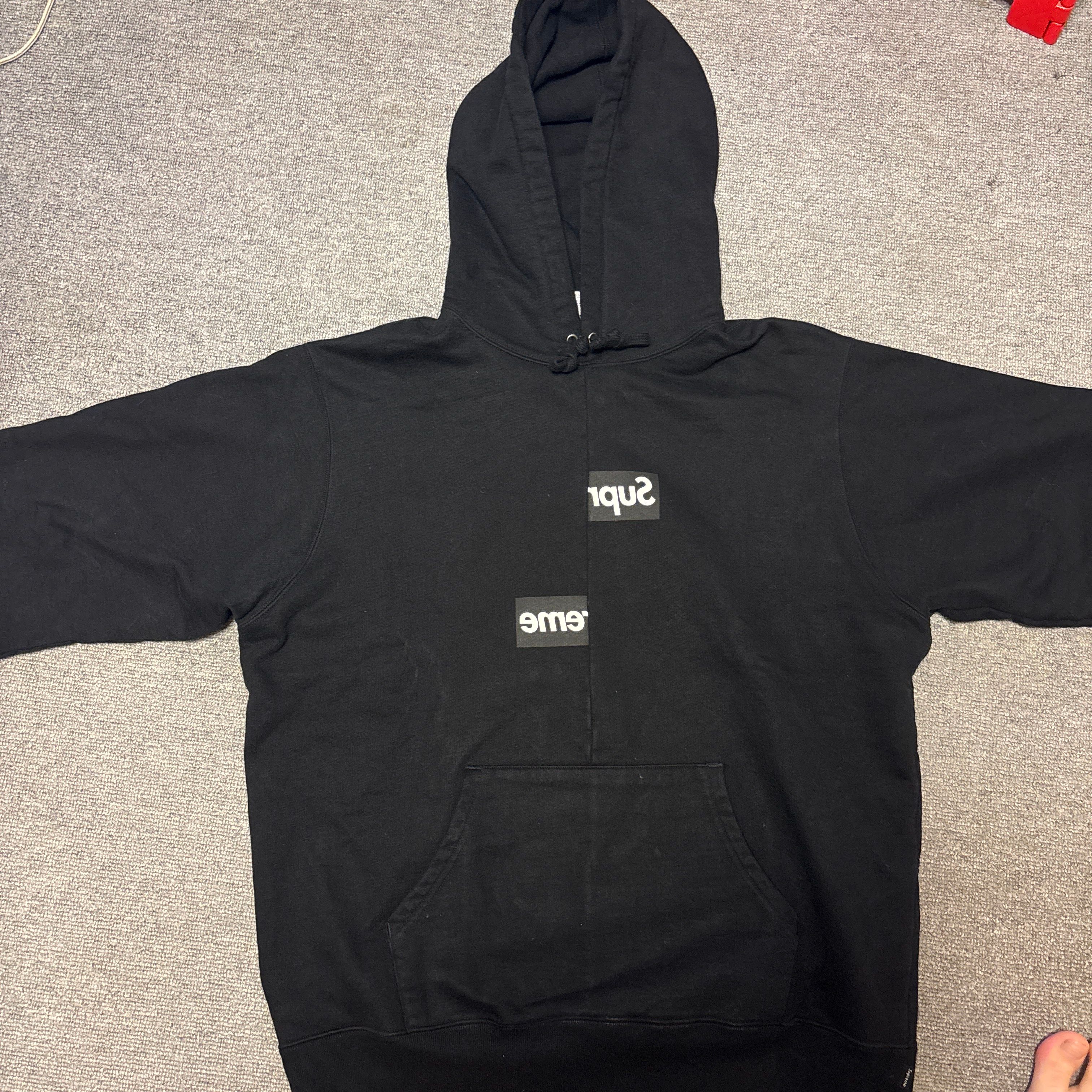 Supreme / Comme des Garçons SHIRT® Split Box Logo Hooded Sweatshirt "Black"