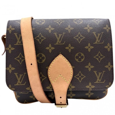 LOUIS VUITTON ルイヴィトン ショルダーバッグ 肩掛け 斜め掛け モノグラム カルトシエールMM ブラウン 茶 M51253 ゴールド金具 レディース【中古品】