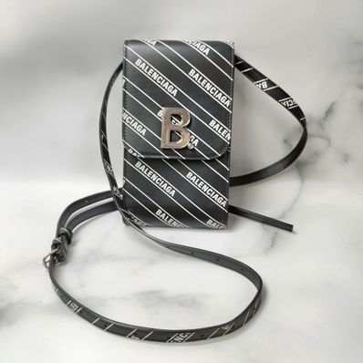 BALENCIAGA B Leather Mini Bag "Black"