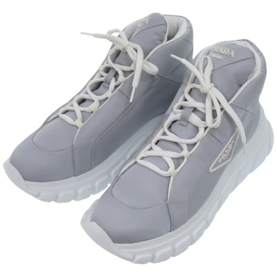 プラダ プラダロゴ ReNylon ハイカット グレー ホ