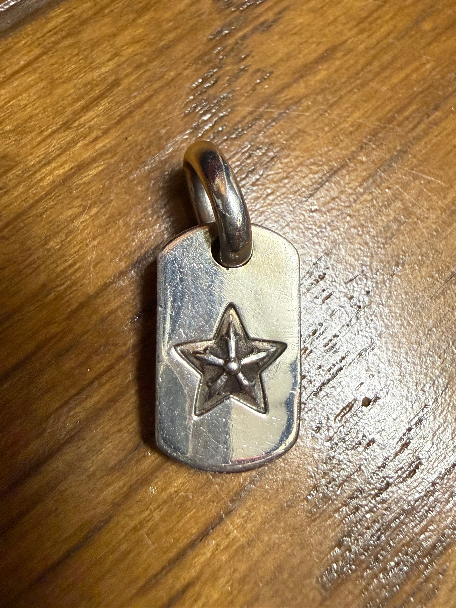 Chrome Hearts Tiny Star Dog Tag Charm "Silver"