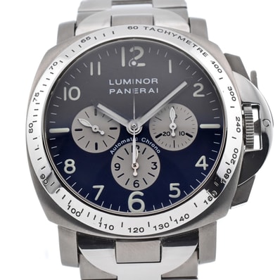 パネライ PANERAI PAM00052 ルミノール クロノグラフ 自動巻き メンズ 良品 箱付き Z#141238