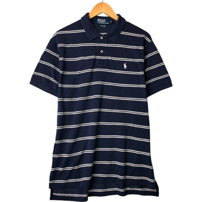 古着 ラルフローレン Ralph Lauren POLO by Ralph Lauren 半袖 ボーダー ポロシャツ メンズL相当/eaa562476