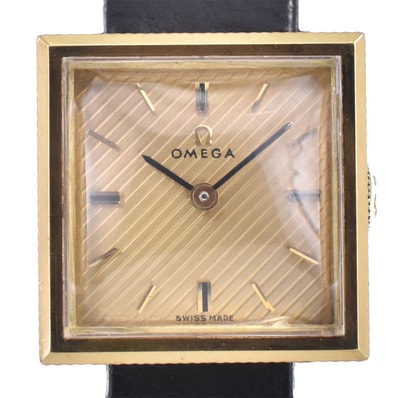 オメガ OMEGA ヴィンテージ スクエア デイト ゴールド 手巻き レディース 美品 腕時計 M#146171
