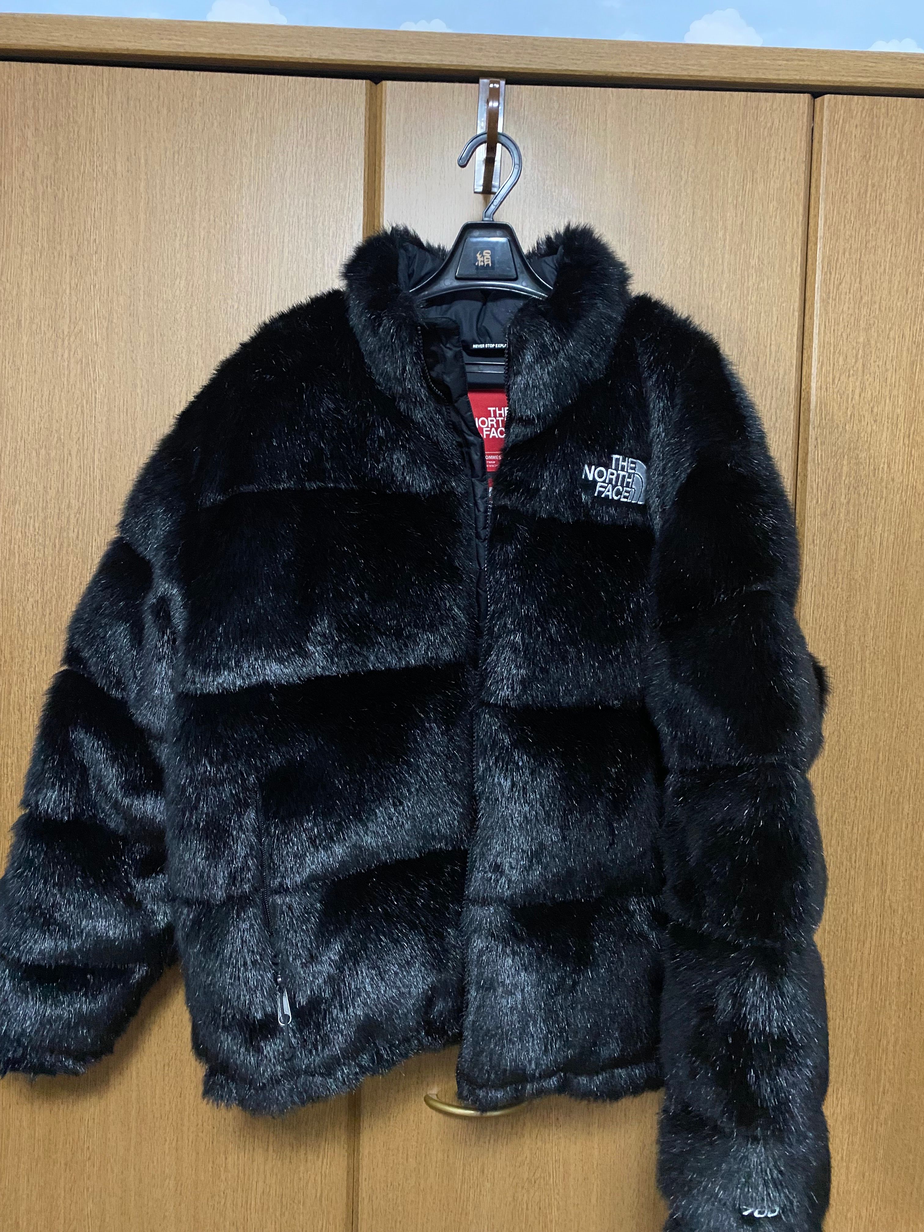 Supreme x The North Face Faux Fur Nuptse Jacket "Black"