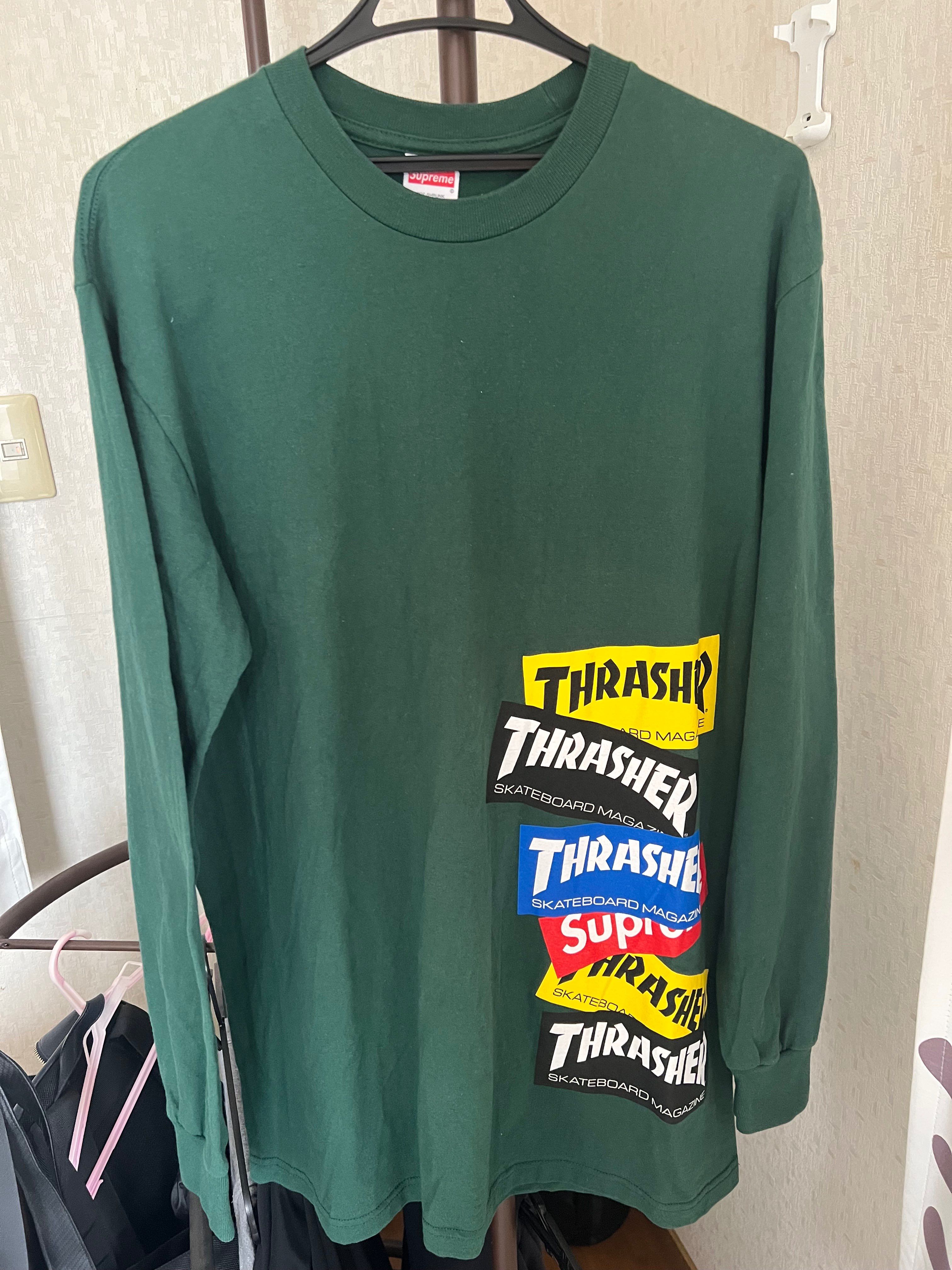 Supreme / Thrasher® Multi Logo L/S Tee "Dark Green"