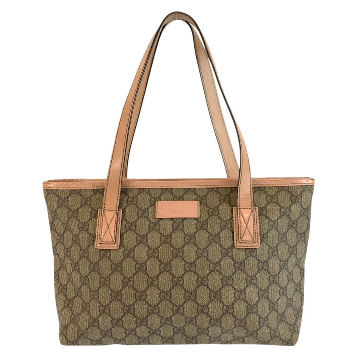 GUCCI グッチ ピンク ベージュ GGスプリームキャンバス レザー/ トートバッグ ハンドバッグ 603158 【中古】