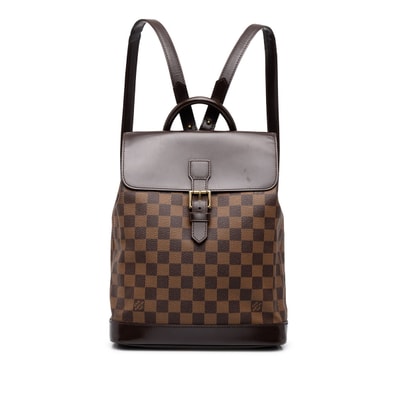 ルイ ヴィトン ダミエ エベヌ ソーホー リュック バックパック N51132 ブラウン PVC レザー レディース LOUIS VUITTON 中古