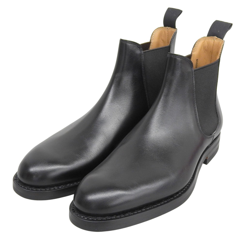 クロケット&ジョーンズ 新品同様 CHELSEA 17 DainiteSole サイドゴアブーツ シューズ メンズ ブラック 5 1/2E 378ラスト 5 1/2E
