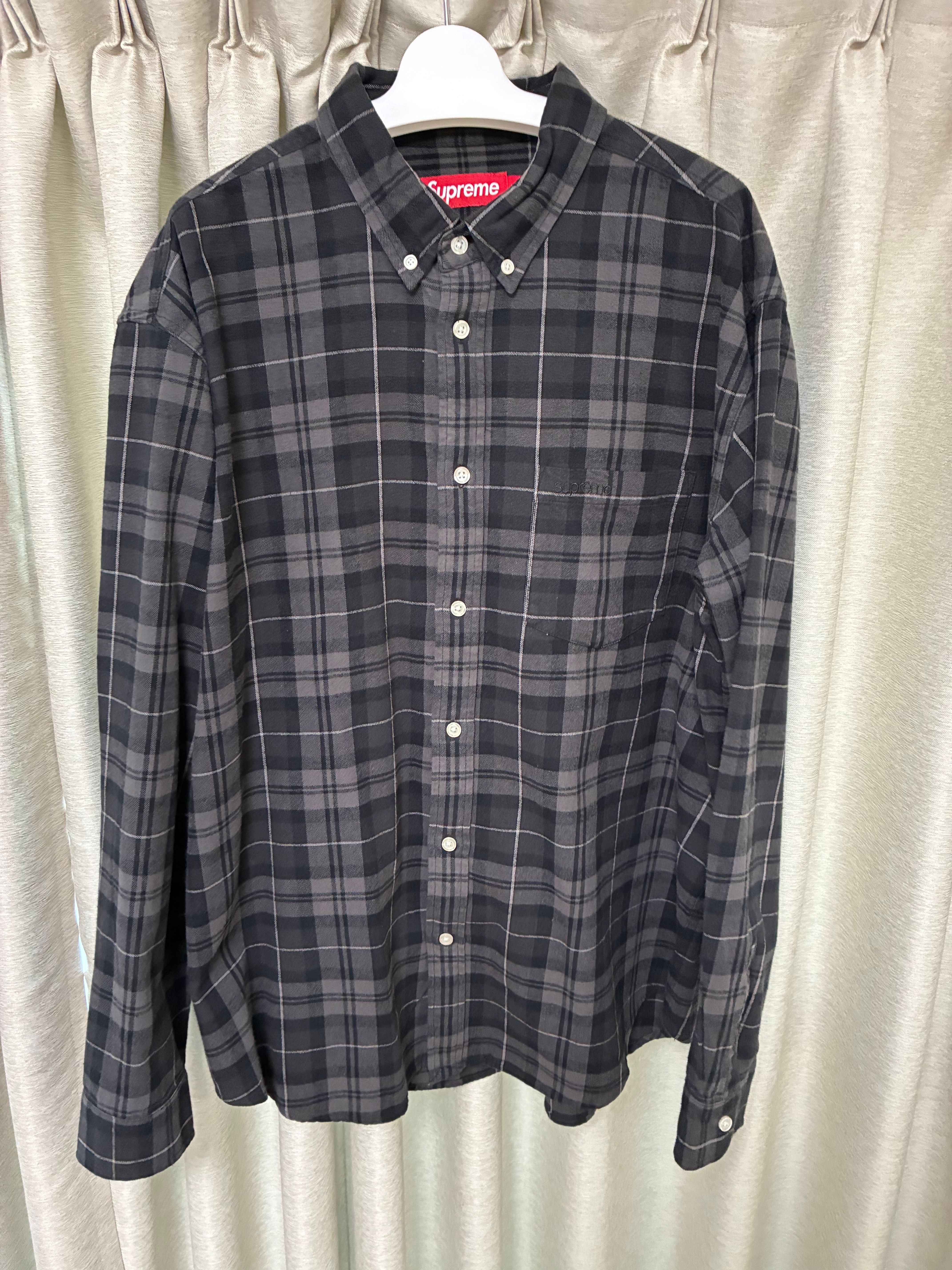 Supreme Plaid Flannel Shirt "Black" (24FW)