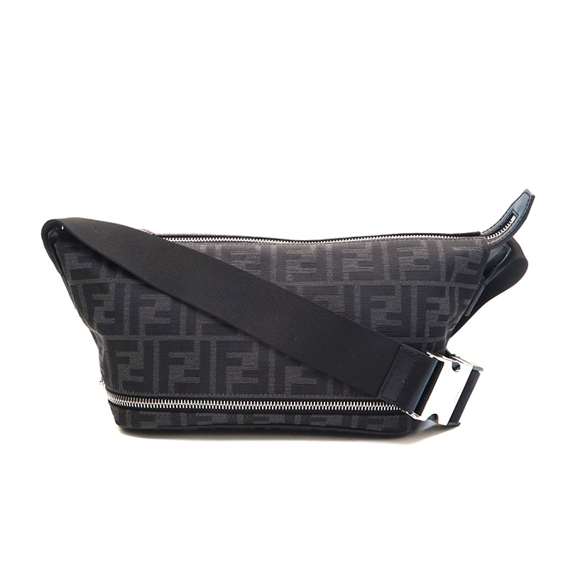 フェンディ FENDI ズッカ柄 クロス キャンバス ボディバッグ【中古】