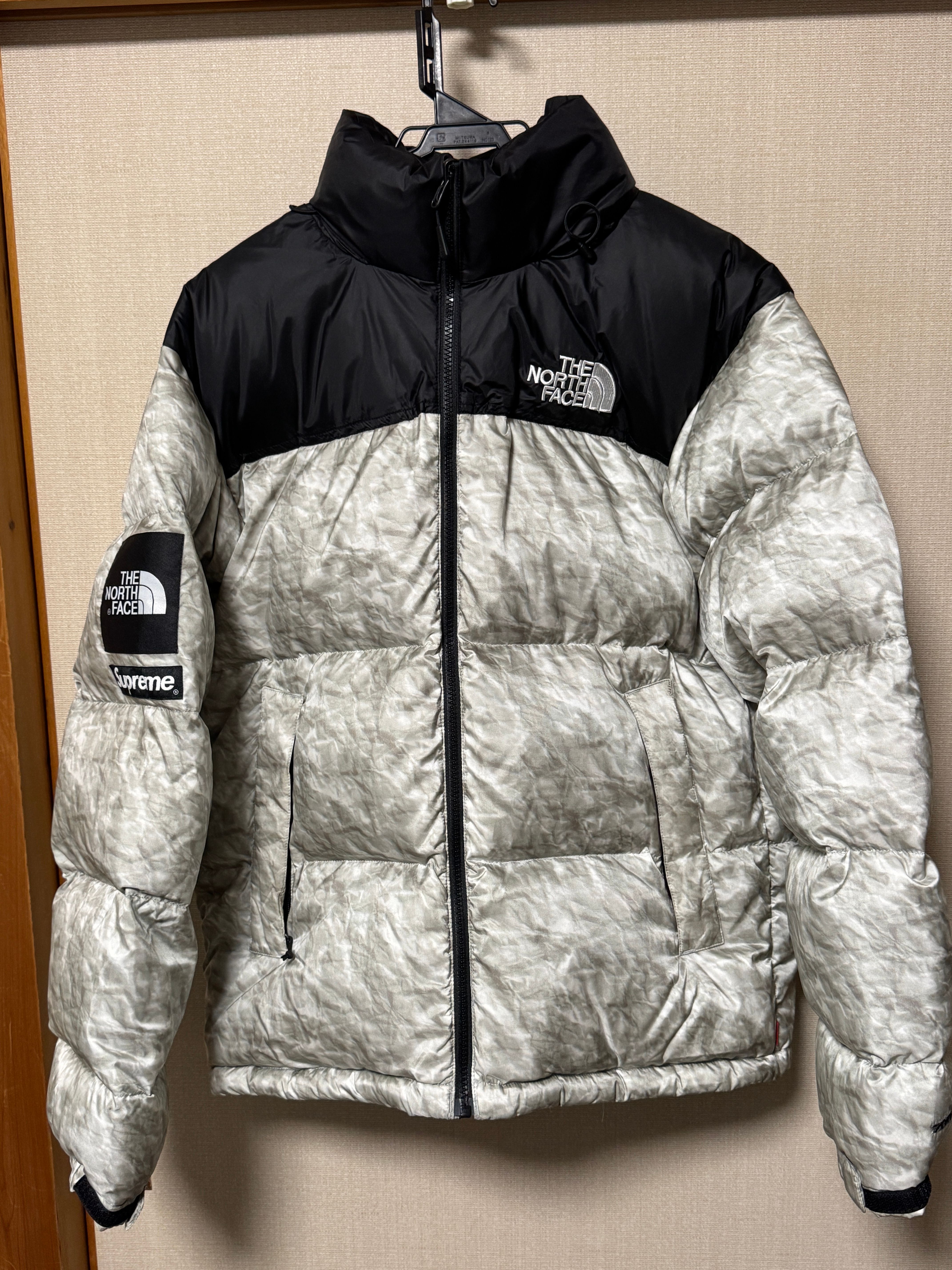 Supreme x The North Face Nuptse Jacket "White Paper Print"