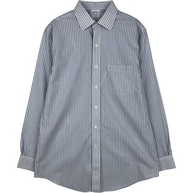 古着 ブルックスブラザーズ Brooks Brothers Est.1818 REGENT 半袖 ボタンダウン ストライプシャツ メンズM相当/eaa632594