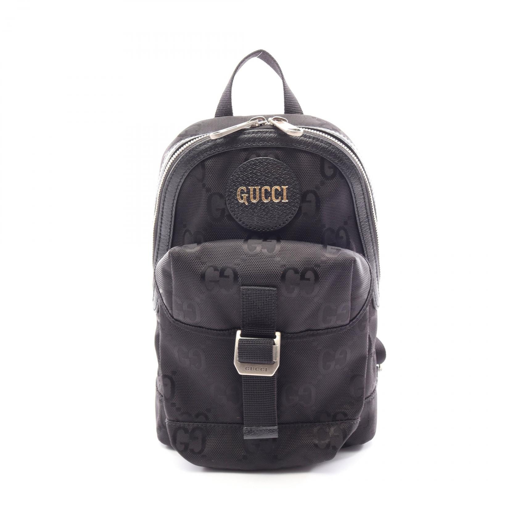 グッチ GUCCI グッチ オフ ザ グリッド GG柄 ウエストバッグ ボディバッグ バッグ レザー ナイロンキャンバス メンズ ブラック系 658631 【中古】