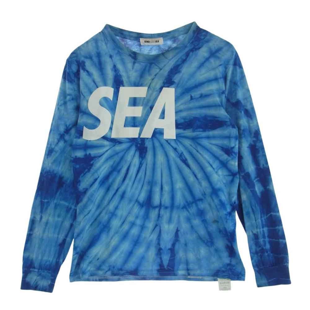 WIND AND SEA ウィンダンシー カットソー LONG SLEEVE CUT-SEWN TIEDYE タイダイ染め ロング スリーブ Tシャツ 長袖 ブルー系 S【中古】