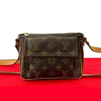LOUIS VUITTON ルイヴィトン ヴィバシテ PM モノグラム レザー PVC ショルダーバッグ ブラウン
76197
