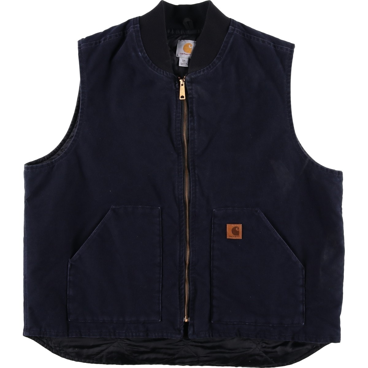 古着 カーハート Carhartt クラシックベスト 中綿入り ダックベスト メンズXXL相当/evb033629