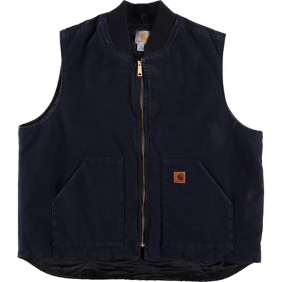 古着 カーハート Carhartt クラシックベスト 中綿入り ダックベスト メンズXXL相当/evb033629