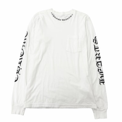 Chrome Hearts Neck Logo Pocket L/S Tee "White"